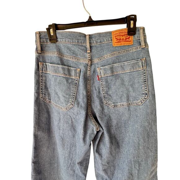 Levis Womens Mile High Cropped Wide Leg Jeans W 29 Button Fly Fisherman Sailor - Picture 12 of 15